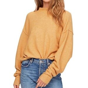 Free People sweater breakaway desert sand color xs Tan high neck